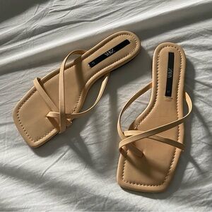 Zara peach sandals